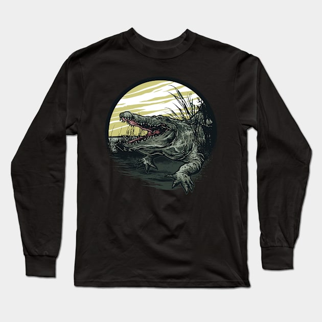 aligator Long Sleeve T-Shirt by Southwengker